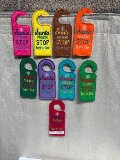 Door Hangers - Santa Please Stop Here 