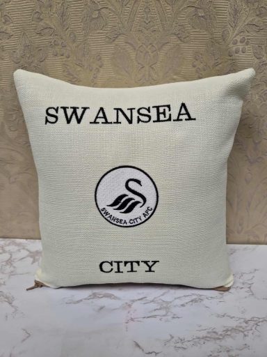 Cushion featuring "Swansea City" text and the club's logo.